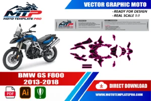 BMW F800GS 2013-2018 template panel check before printing