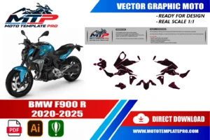 Vérification des pièces du template BMW F900R 2020-2025 avant impression