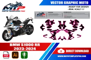 BMW S1000RR 2023-2024 template panel check before printing