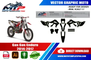 Gas Gas Enduro 2014-2017 template panel check before printing