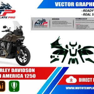 Harley-Davidson Pan America 1250 Vector Template – Image 1