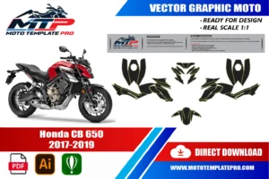 Honda CB650 2017-2019 template panel check before printing