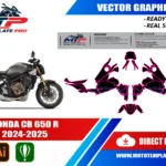 Honda CB650R 2024-2025 vector template - real-scale 1:1 bodywork layout for decal kits and wraps