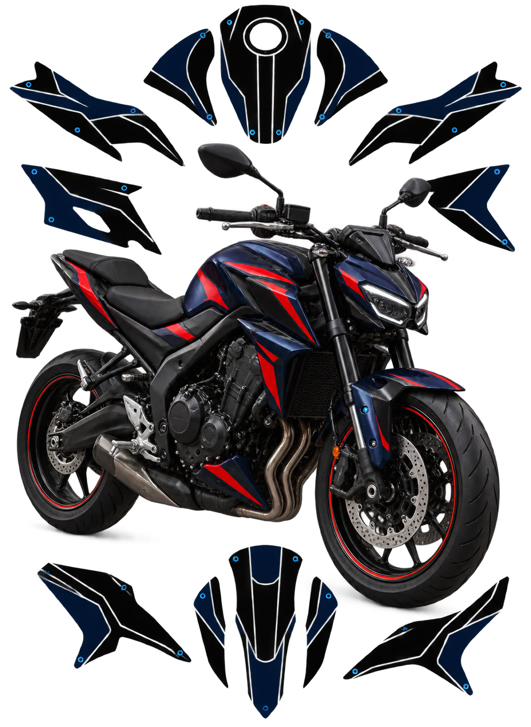 Moto Template Pro - real-scale 1:1 motorcycle vector templates