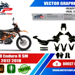 690 Enduro_R_SM 2012_2018 Vector Template - Image 1