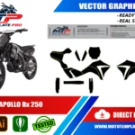 Apollo RX 250 vector template - real-scale 1:1 bodywork layout for decal kits and wraps