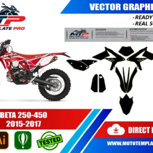 BETA 250-450 2015 2017 Vector Template - Image 1