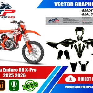 Beta Enduro RR X-Pro 2025 2026 Vector Template - Image 1