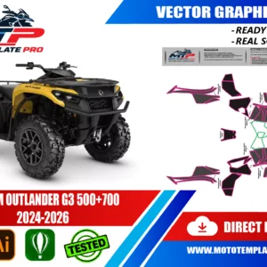CAN-AM OUTLANDER G3 500+700 2024-2026 Vector Template - Image 1