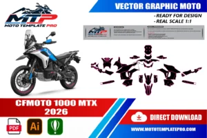 Vérification des pièces du template CFMOTO 1000MTX 2026 avant impression