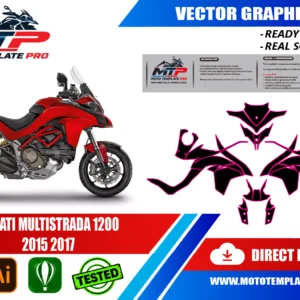 DUCATI MULTISTRADA 1200 2015 2017 Vector Template - Image 1
