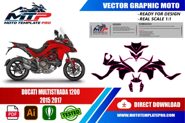 DUCATI MULTISTRADA 1200 2015 2017 Vector Template