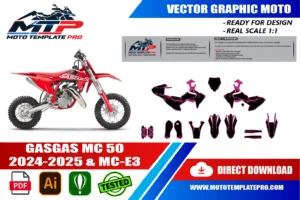 GasGas MC 50 2024-2025 & MC-E3 template panel check before printing