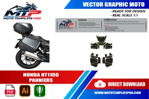 Vérification des pièces du template Honda NT1100 Panniers avant impression