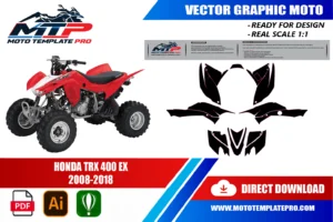 Vérification des pièces du template Honda TRX 400 EX 2008-2018 avant impression