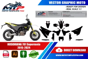 Husqvarna 701 Supermoto 2015-2024 template panel check before printing