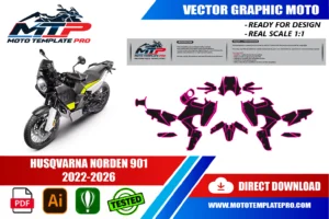 Vérification des pièces du template Husqvarna Norden 901 2022-2026 avant impression