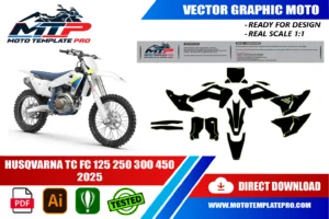Vérification des pièces du template Husqvarna TC FC 125 250 300 450 2025 avant impression