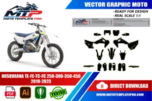 Husqvarna TE FE TC FC 2019-2023 template panel check before printing