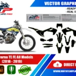 Husqvarna TE FE 2016-2019 vector template - real-scale 1:1 bodywork layout for decal kits and wraps