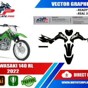 KAWASAKI 140 RL 2022 Vector Template - Image 1