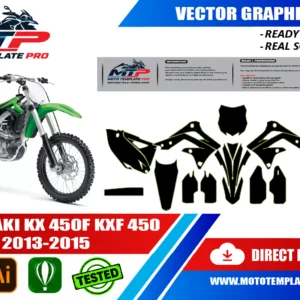 KAWASAKI KX 450F KXF 450 2013-2015 Vector Template - Image 1