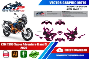 KTM 1390 Super Adventure R S 2026 template panel check before printing