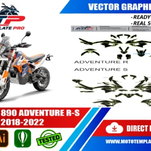 KTM 790 890 ADVENTURE R-S 2018-2022 Vector Template – Image 1