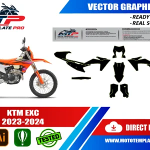 KTM EXC 2023-2024 Vector Template – Image 1