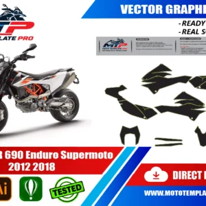 KTM SMC-R 690 Enduro Supermoto 2012 2018 Vector Template – Image 1