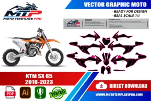 KTM SX 65 2016-2023 template panel check before printing