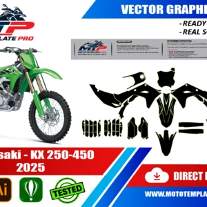 Kawasaki - KX 250-450 2025 Vector Template – Image 1