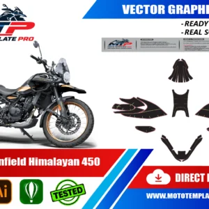 Royal Enfield Himalayan 450 Vector Template – Image 1
