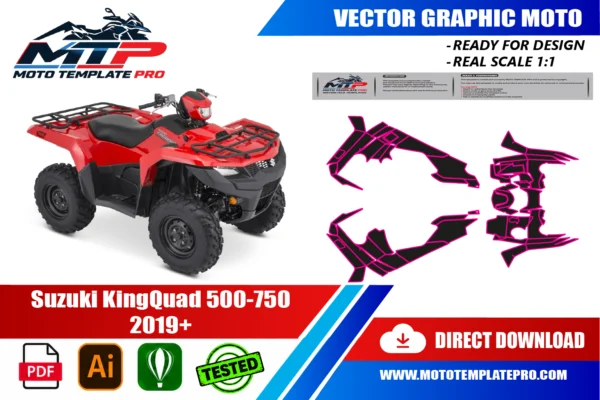 Suzuki KingQuad 500 750 2019+ Vector Template