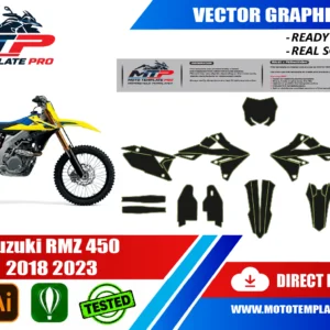 Suzuki RMZ 450 2018 2023 Vector Template - Image 1
