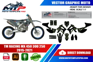 TM Racing MX 450 300 250 2015-2021 template panel check before printing