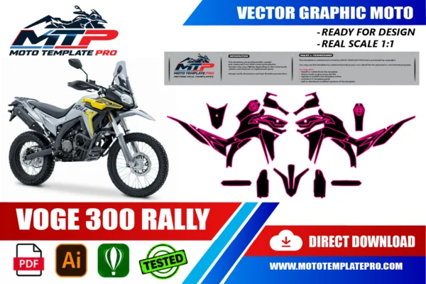 VOGE 300 RALLY Vector Template