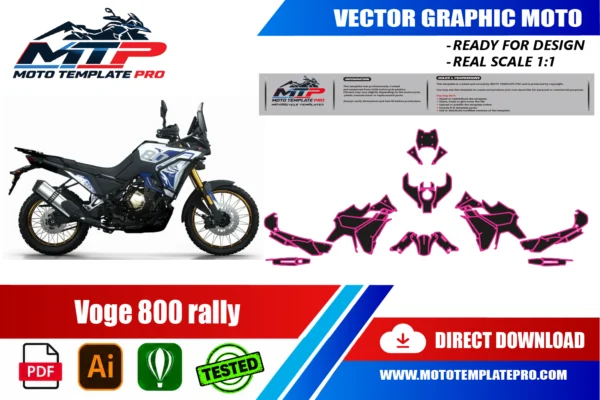 Voge 800 rally Vector Template