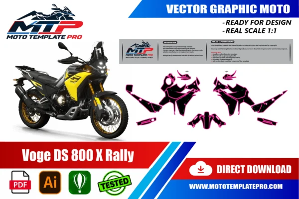 Voge DS 800 X Rally Vector Template