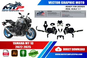 Yamaha MT-10 2022-2025 template panel check before printing