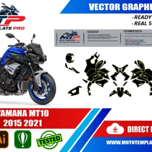 YAMAHA MT10 2015 2021 Vector Template – Image 1