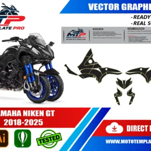 YAMAHA NIKEN GT 2018 2025 Vector Template - Image 1