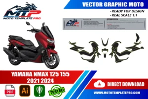 Yamaha NMAX 125 155 2021-2024 template panel check before printing