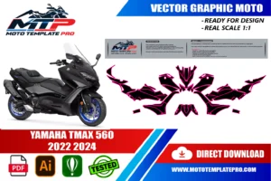 Yamaha TMAX 560 2022-2024 template panel check before printing