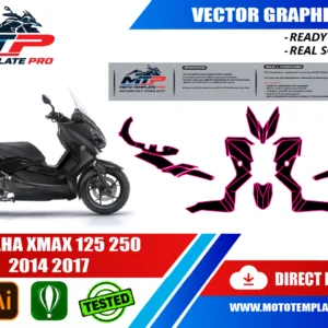 YAMAHA XMAX 125 250 2014 2017 Vector Template - Image 1