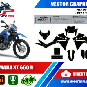 YAMAHA XT 660 R Vector Template – Image 1