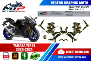 Yamaha YZF R1 2020-2024 template panel check before printing