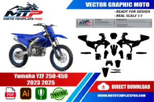 Yamaha YZF 250 450 2023-2025 template panel check before printing