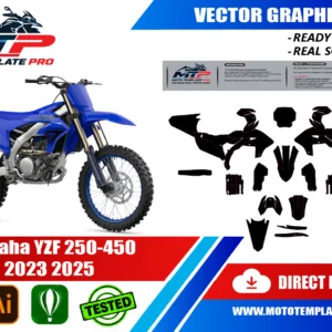 Yamaha YZF 250-450 2023 2025 Vector Template - Image 1